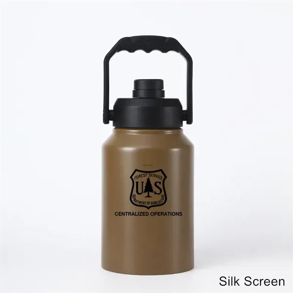 2 L Double Wall Vacuum Insulated Bottle with Carry Handle
