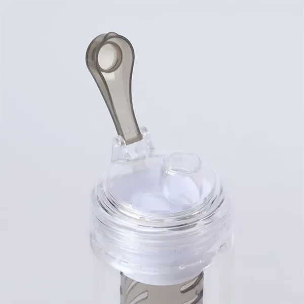 24 oz Plastic Fruit Infusion Water Bottle with Flip Top Lid