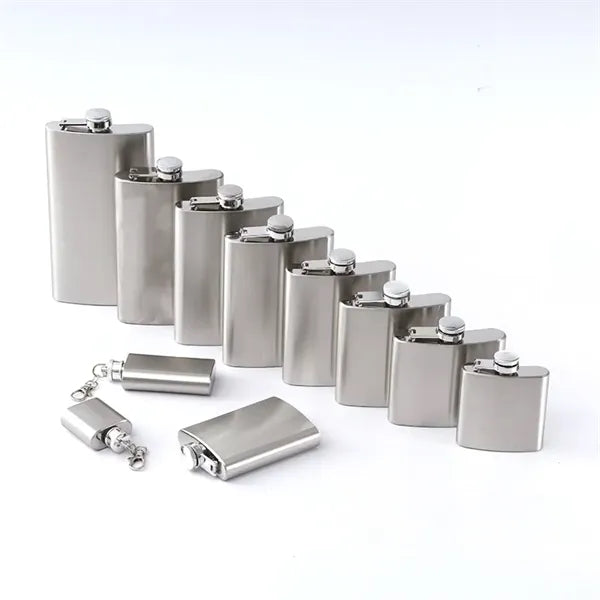 8 and 12 oz Stainless Steel Hip Flask Alcohol Bottle