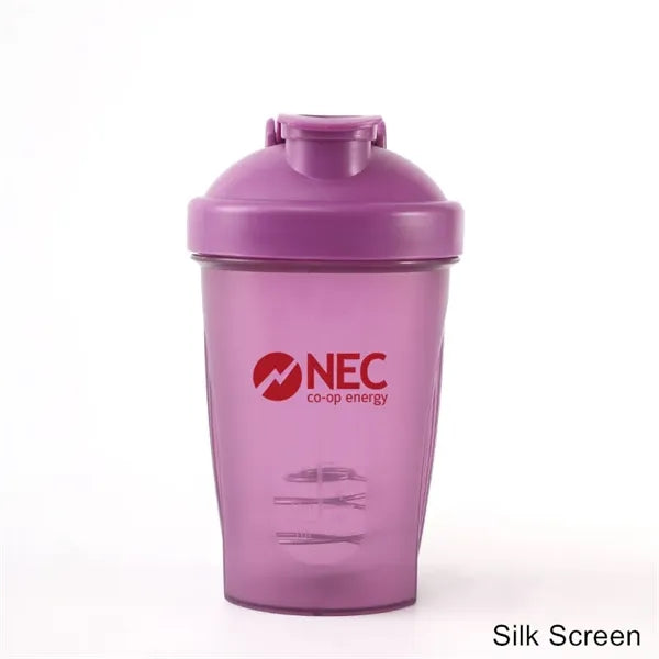 13.5 oz Shaker Bottle with Stainless Steel Whisk Ball
