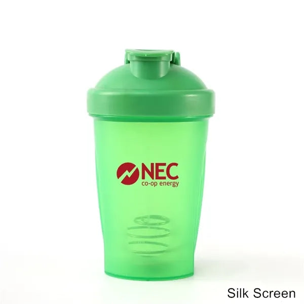 13.5 oz Shaker Bottle with Stainless Steel Whisk Ball