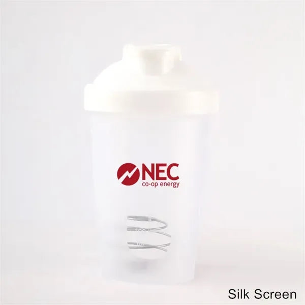 13.5 oz Shaker Bottle with Stainless Steel Whisk Ball