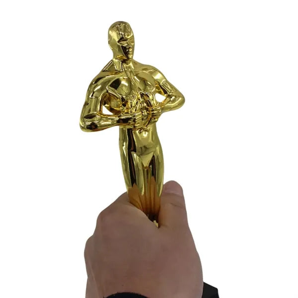7.5 Inch Gold Plastic Movie Statue Trophy