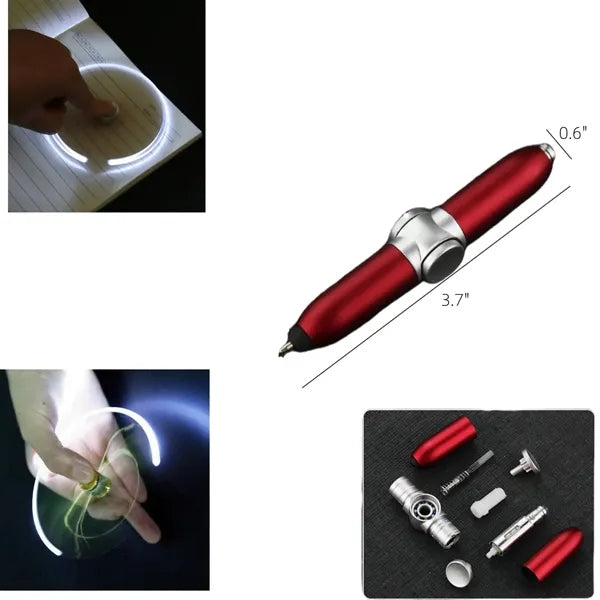 Fidget Spinner Pen With LED Light
