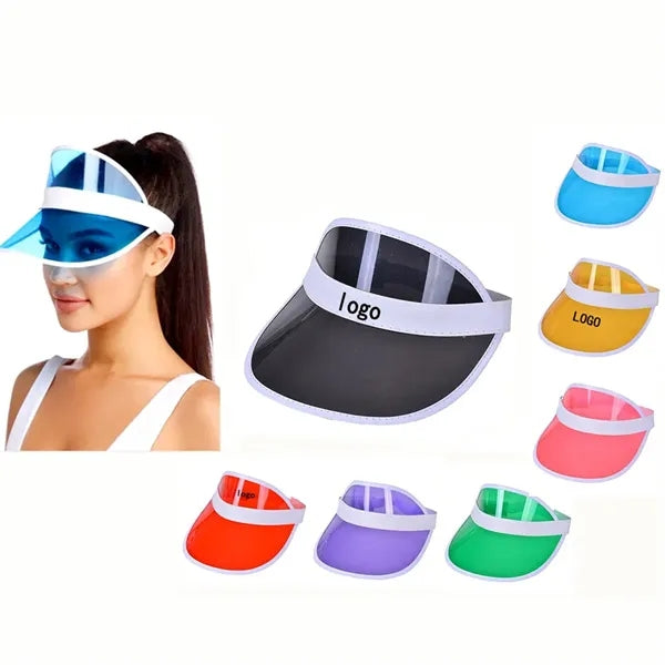 Solid Candy Color Plastic Sun Visors for Sports