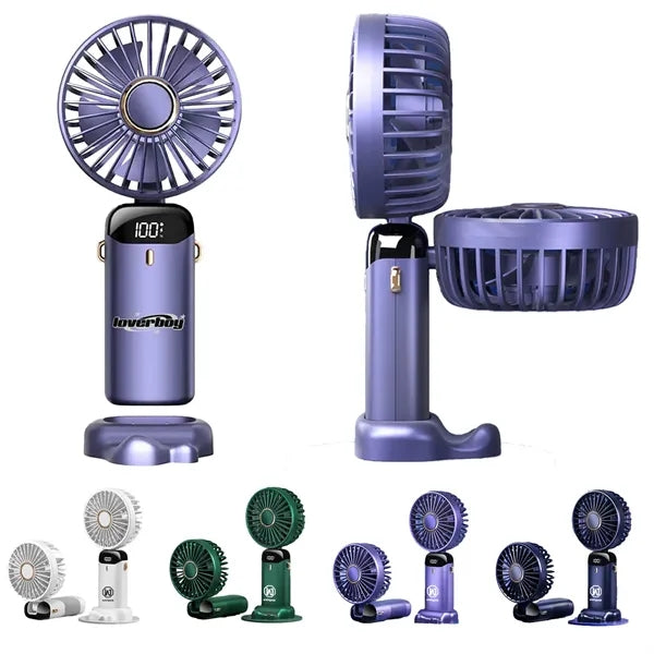 Led Digital Display Foldable Handheld Fan