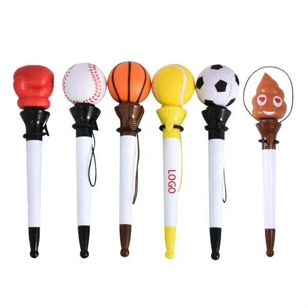 Pop Top Soccer Ball Pen