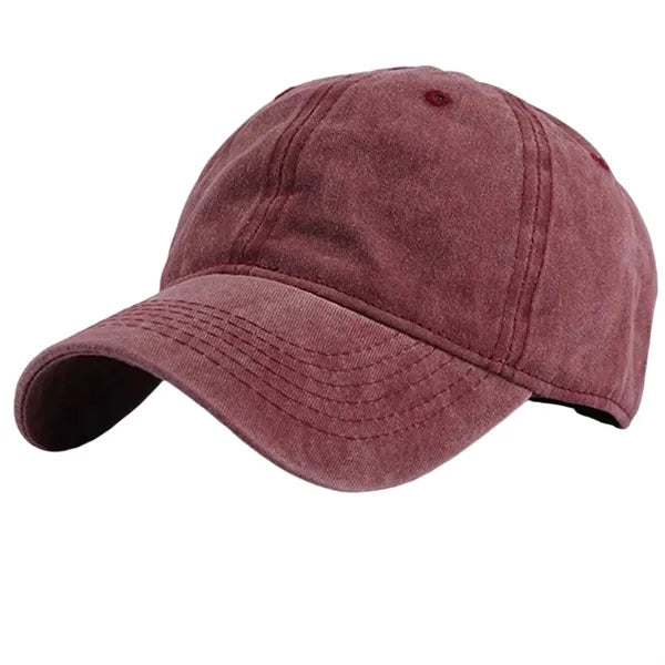 Adjustable 6 Panels Cotton Baseball Cap Dad Hat