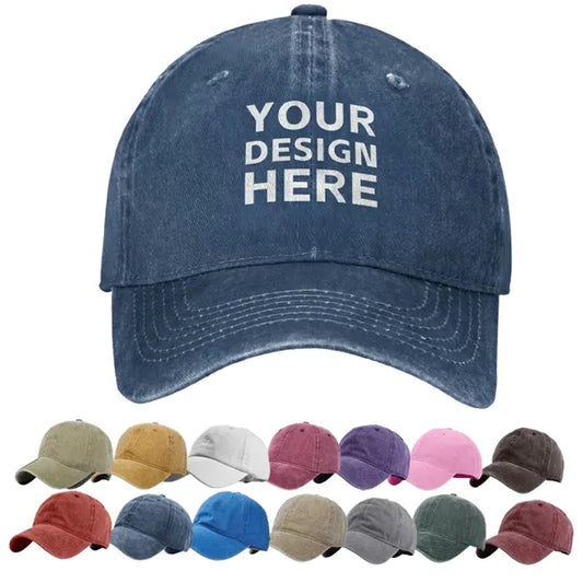 Adjustable 6 Panels Cotton Baseball Cap Dad Hat