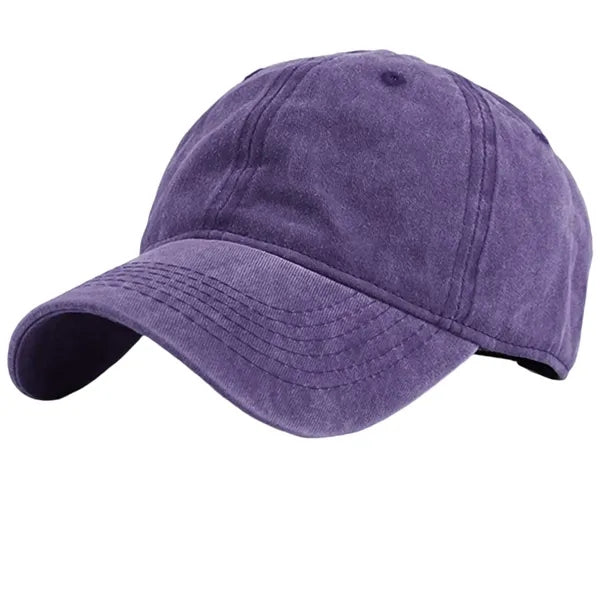 Adjustable 6 Panels Cotton Baseball Cap Dad Hat