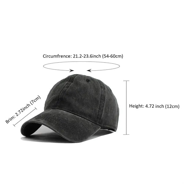 Adjustable 6 Panels Cotton Baseball Cap Dad Hat