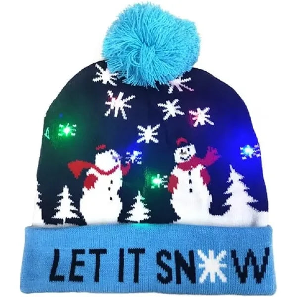 LED Christmas Cuffed Beanie