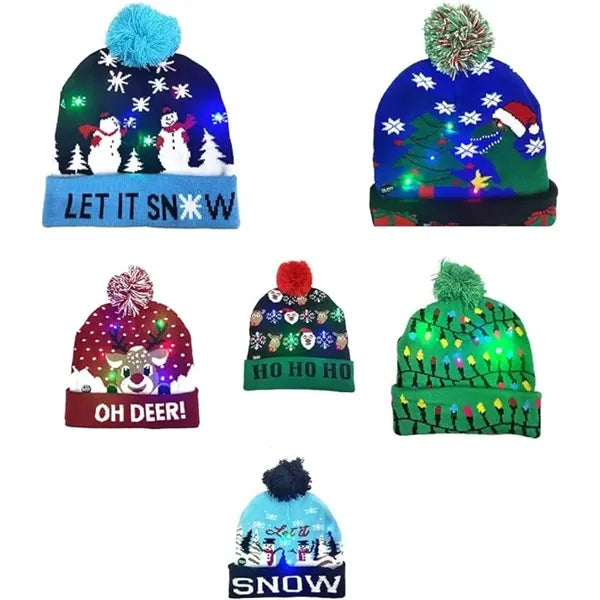 LED Christmas Cuffed Beanie