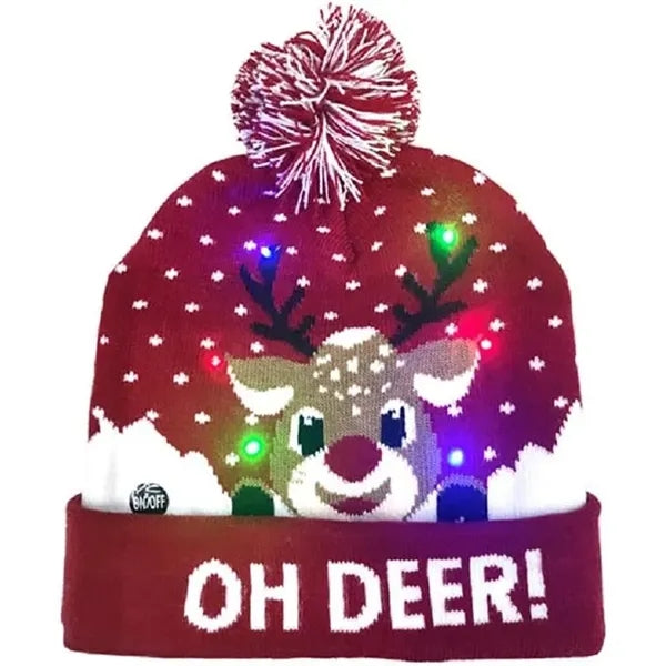 LED Christmas Cuffed Beanie