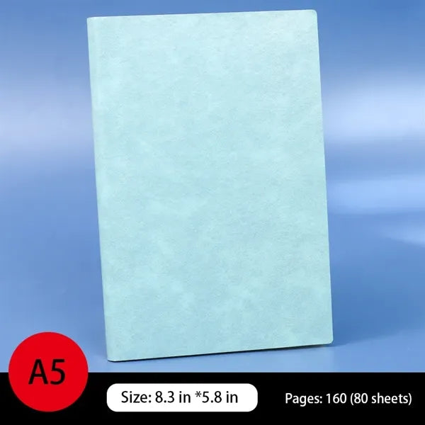 A5 Sheepskin Notepad Classic Leather Writing Soft Notebook