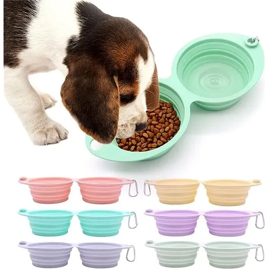Dual Collapsible Pet Bowl