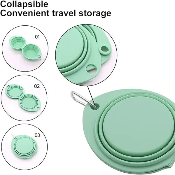 Dual Collapsible Pet Bowl