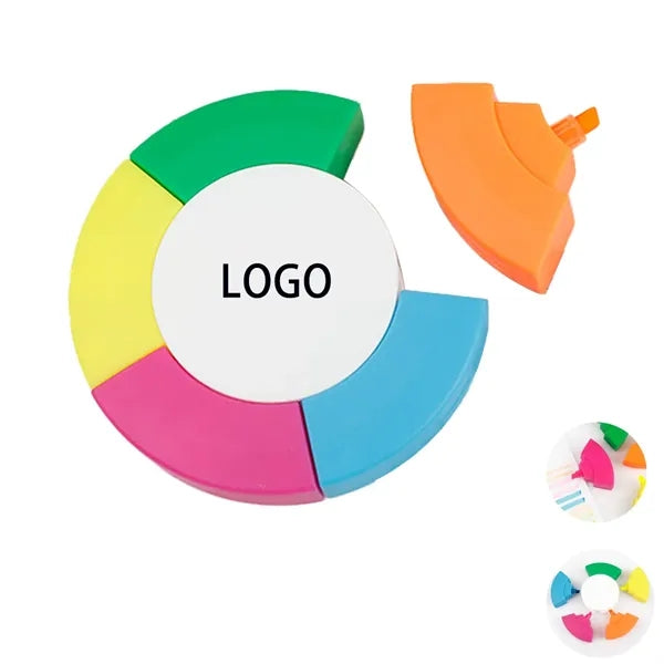 Round Shaped Multi-Color Highlighter