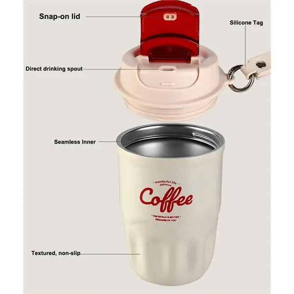 12oz Double-Wall Stainless Steel Coffee Cup