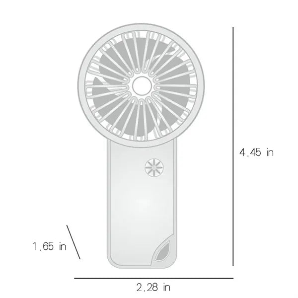 Mini Carabiner Fan Portable Pocket 3 Speed Charging USB Fan