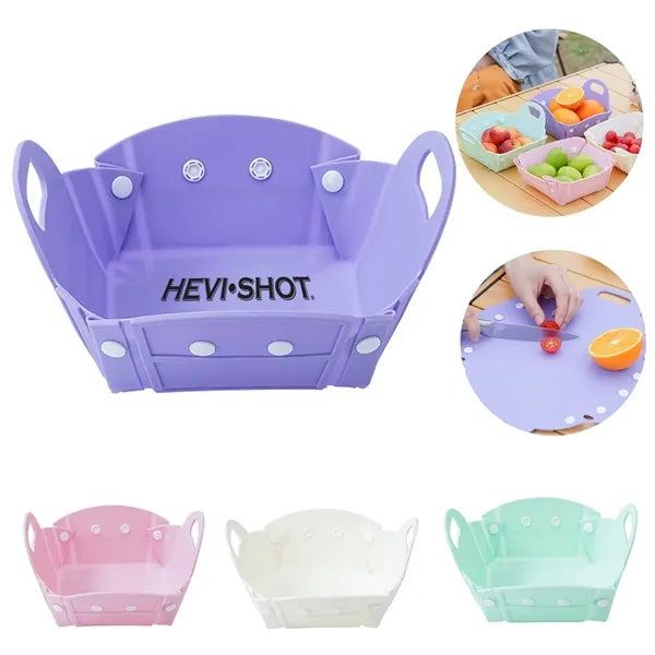 Multifunctional Foldable Silicone Candy Treats Fruit Basket