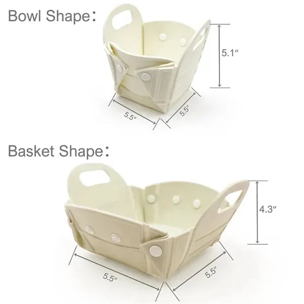 Multifunctional Foldable Silicone Candy Treats Fruit Basket