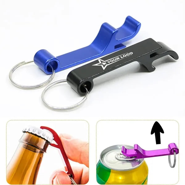 Portable Bottle Opener Keyring Beer LOGO Remover Keychain