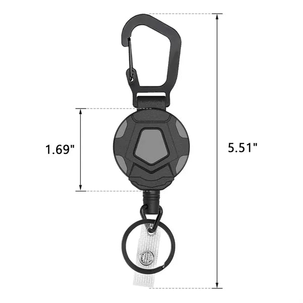 Retractable badge Reel with Key Ring