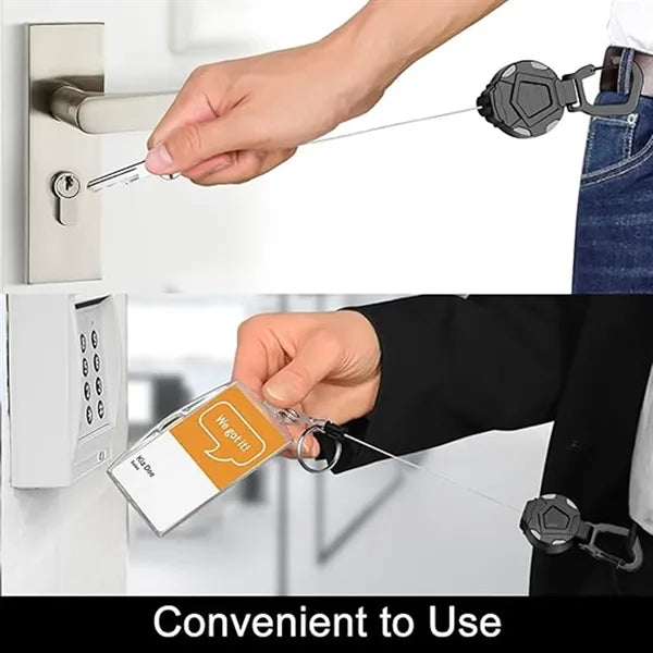 Retractable badge Reel with Key Ring