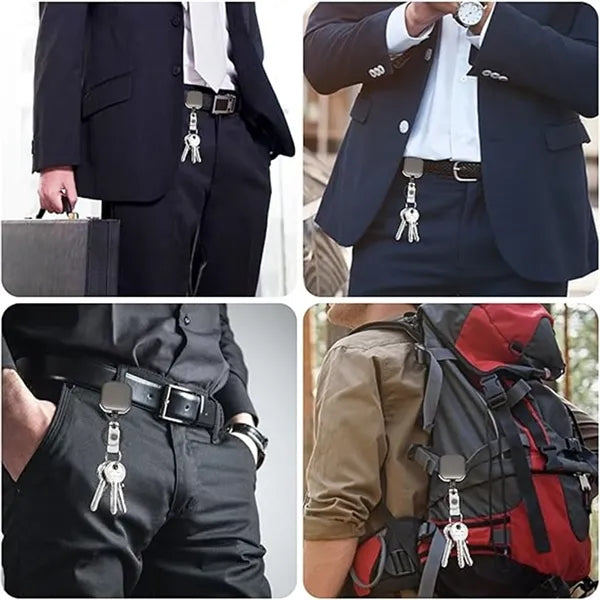 Square Retractable Badge Holders with Belt Clip