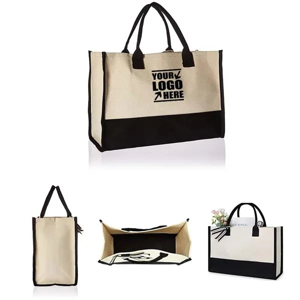 Fashionable canvas handbag