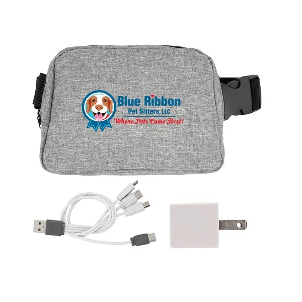 Recycled Fanny Pack Wall Charging Set