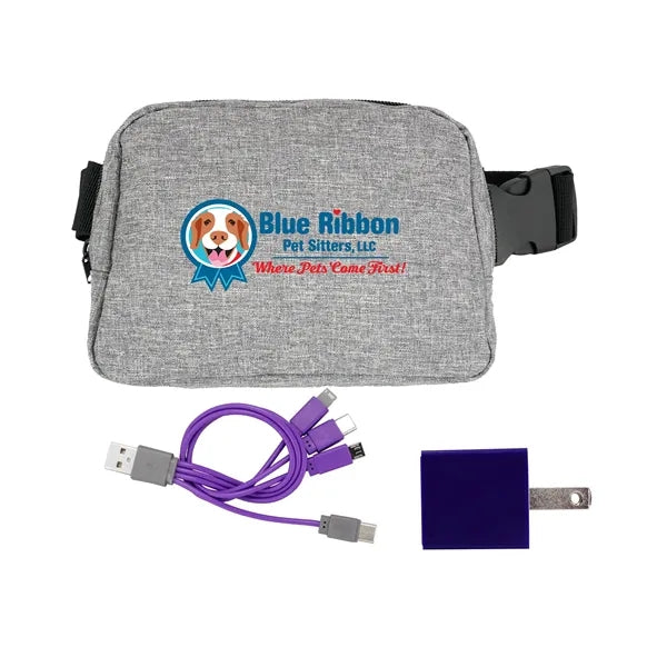 Recycled Fanny Pack Wall Charging Set