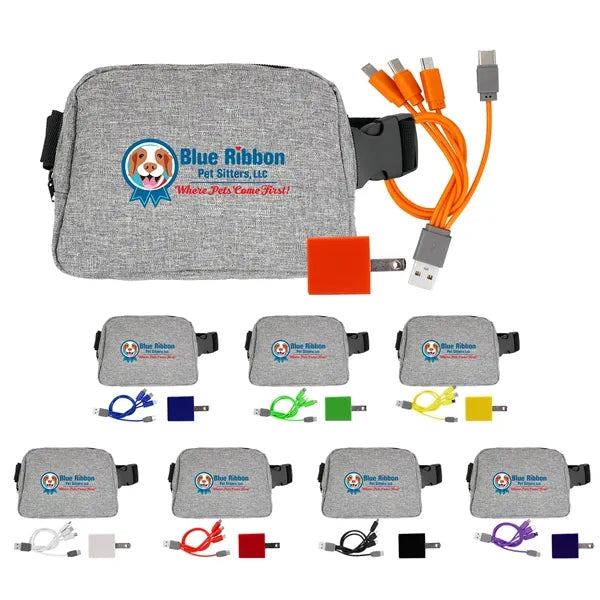 Recycled Fanny Pack Wall Charging Set