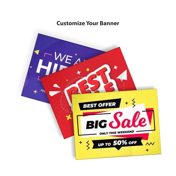 18" x 24" Corrugated Yard Sign - Full Color
