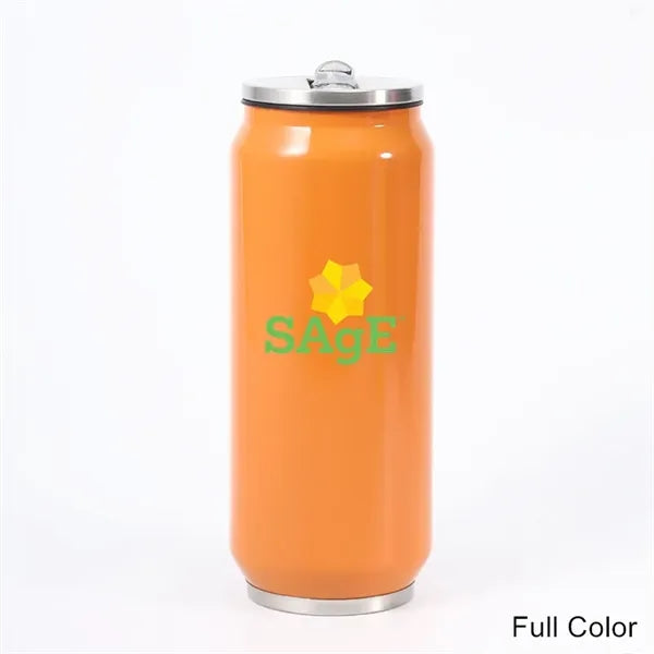 15 oz Stainless Steel Insulated Can Tumbler with Straw