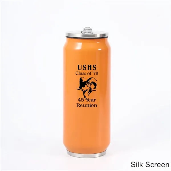 15 oz Stainless Steel Insulated Can Tumbler with Straw