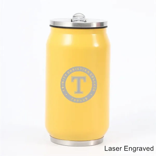 15 oz Stainless Steel Insulated Can Tumbler with Straw