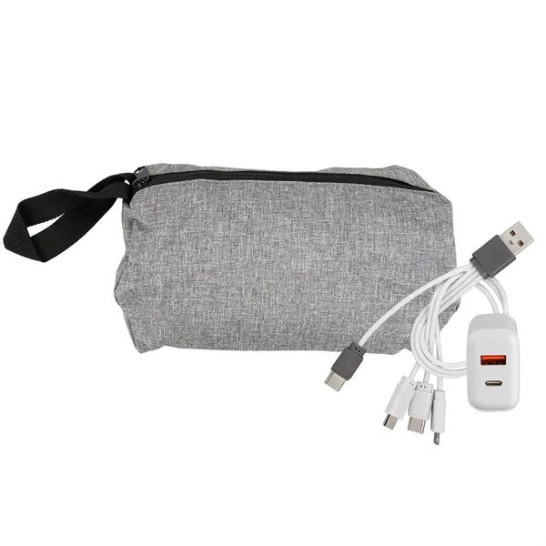 Recycled Travel Pouch Fast Charger Set