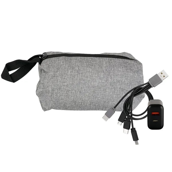Recycled Travel Pouch Fast Charger Set