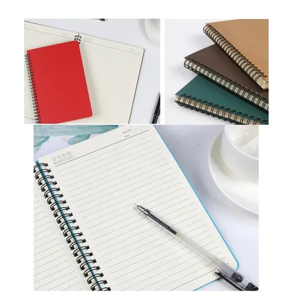 A5 College Hard Cover Ruled Journal Spiral Lined Notebook