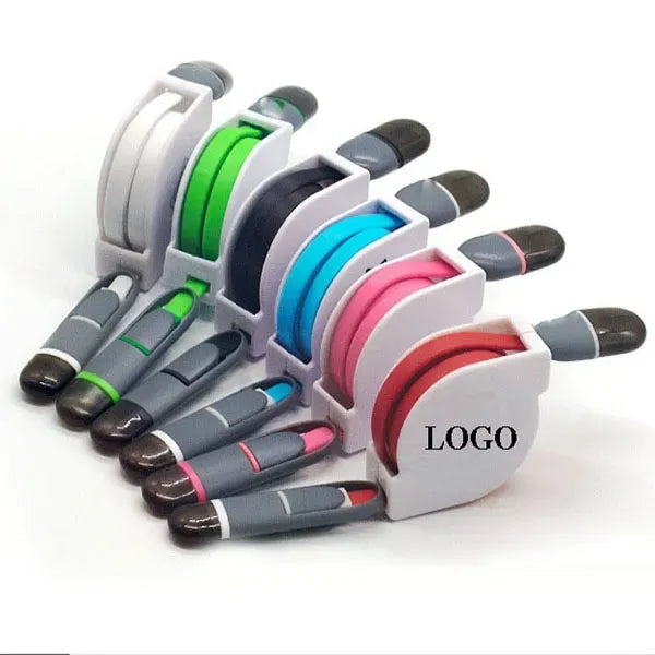 2 in 1 Retractable Charger Cable