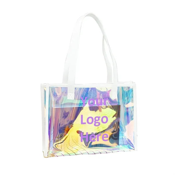 Clear Laser Iridescent PVC Tote Bag