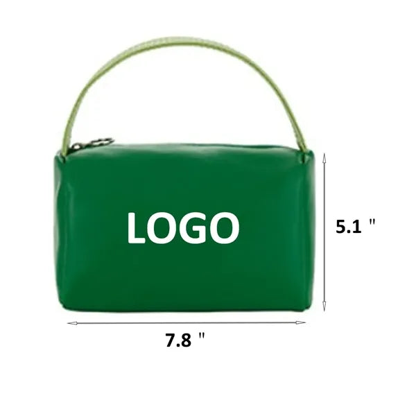 Multicolor Compact PU Cosmetic Handbag