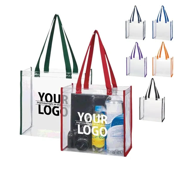 Stadium Approved Clear PVC Tote Bag 12" x 12" x 6"