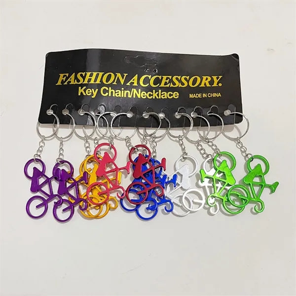 Bicycle Shape Bottle Opener Key Chain