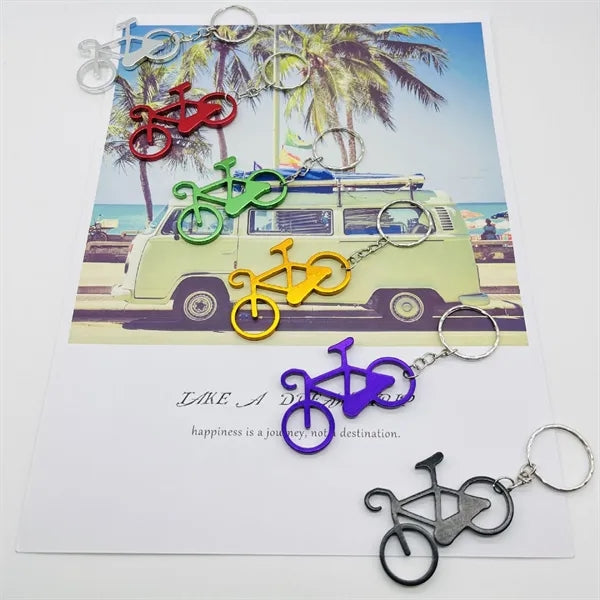 Bicycle Shape Bottle Opener Key Chain