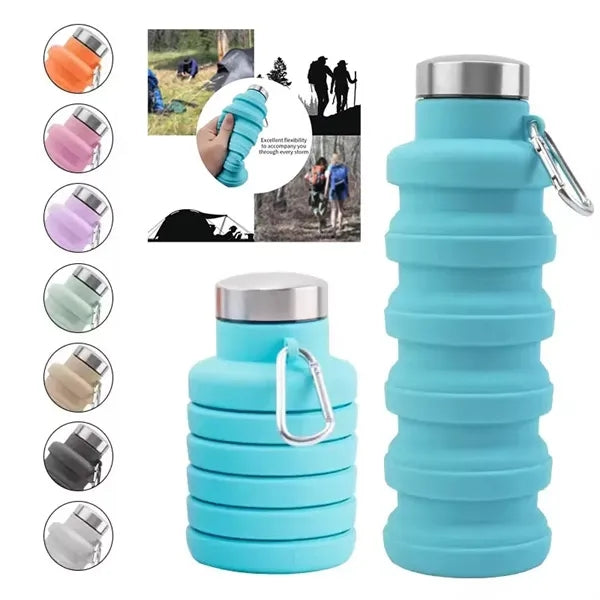 19 oz Collapsible Silicone Water Bottle