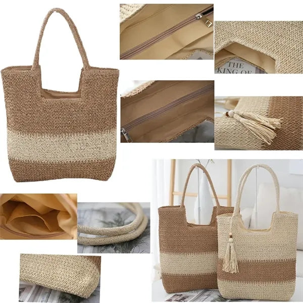 Straw Beach Tote Bag