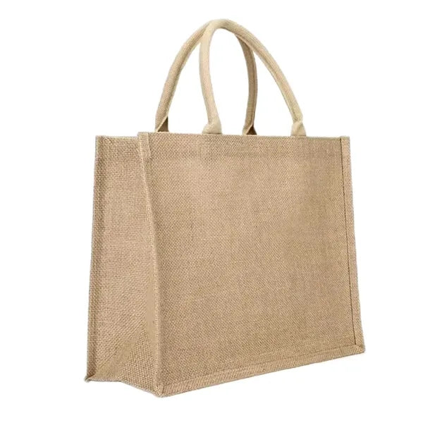 Shopping Beach Tote Jute Bag